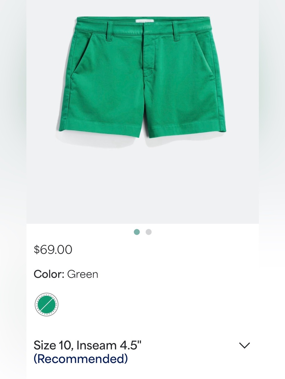 Lila Ryan “Susannah” Stretch Cotton Shorts